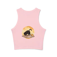 Women's Black Cat & Moon Racerback Tank Top perfect for everyday wear