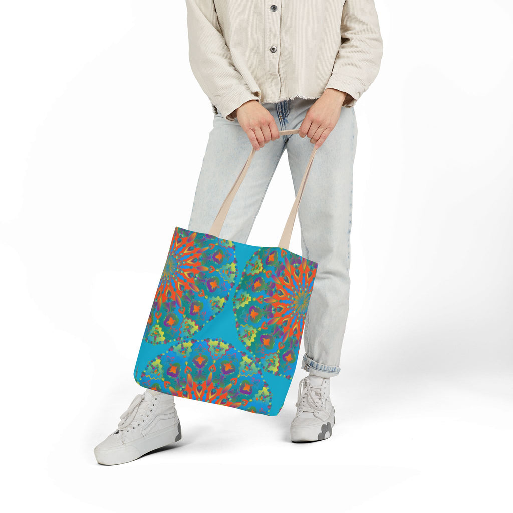 Canvas Tote Bag in Bright Tropical Colors for Summer Fun