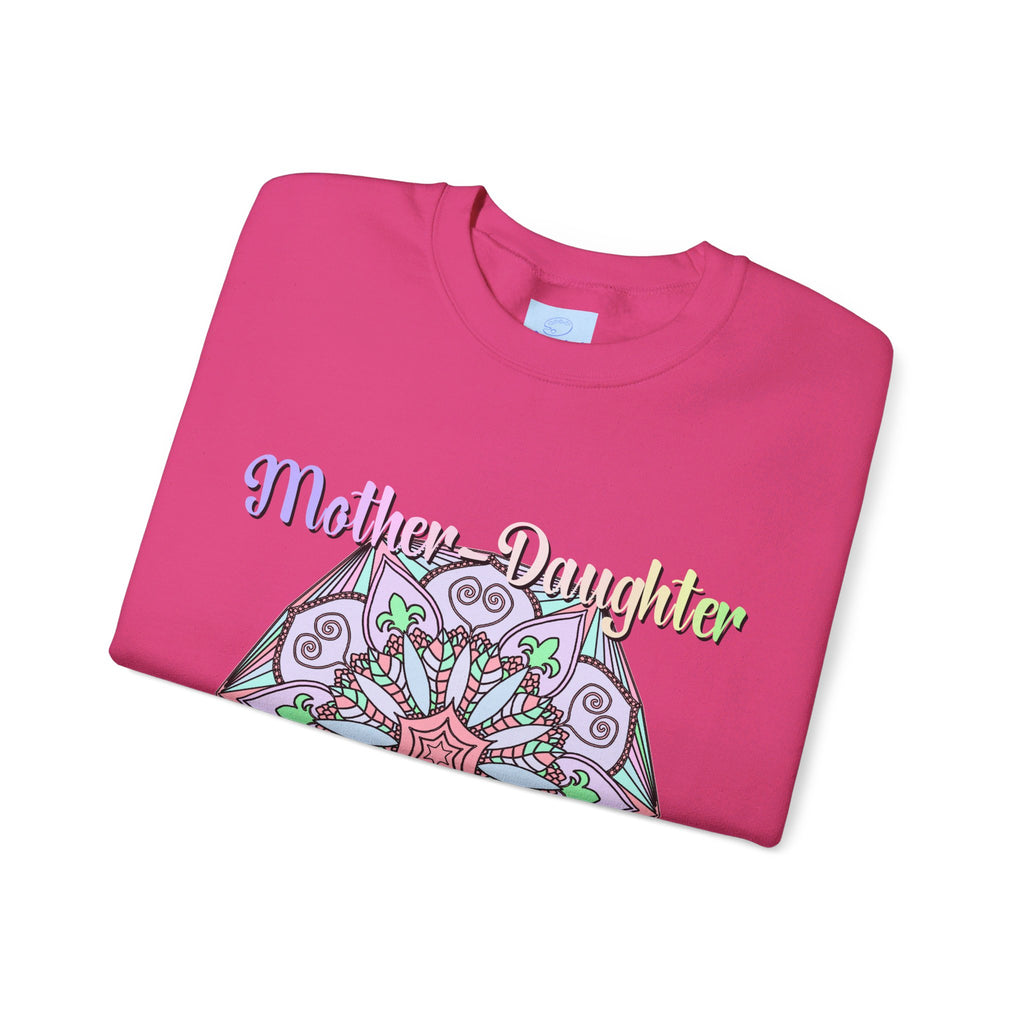 Cozy unisex crewneck sweatshirt featuring a heartwarming 'Mother-Daughter Bond' design, perfect birthday gift for mom