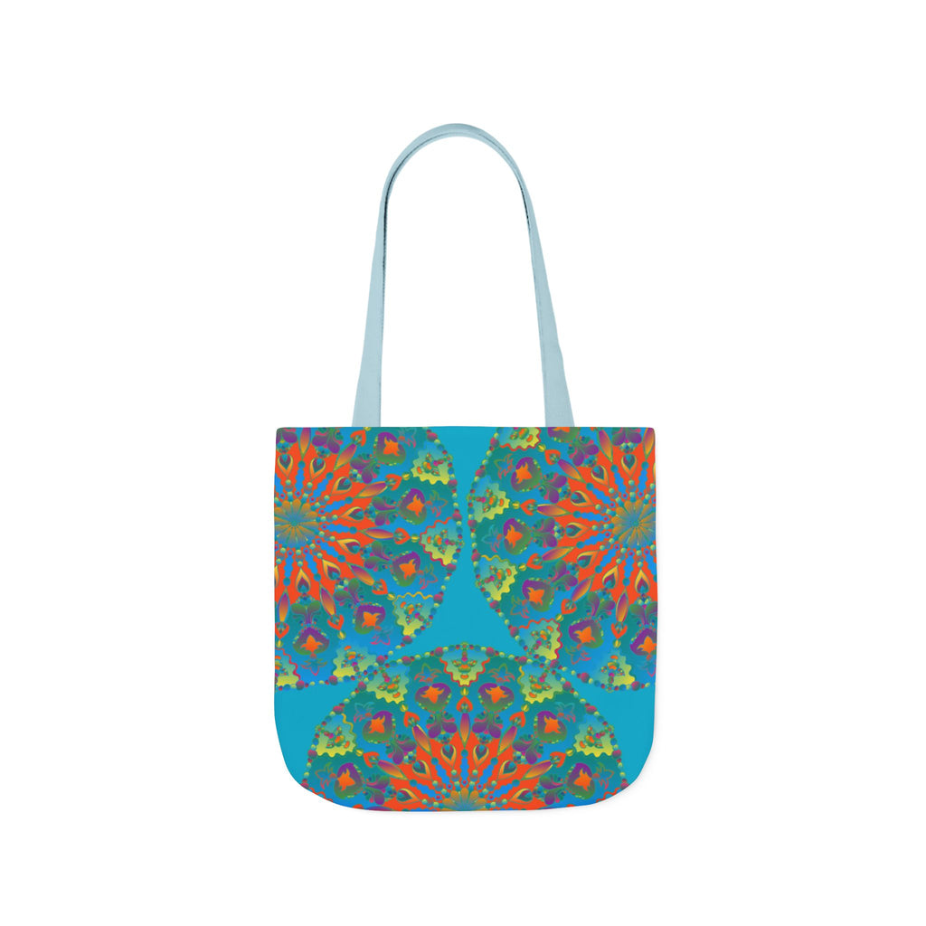 Canvas Tote Bag in Bright Tropical Colors for Summer Fun