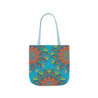 Canvas Tote Bag in Bright Tropical Colors for Summer Fun