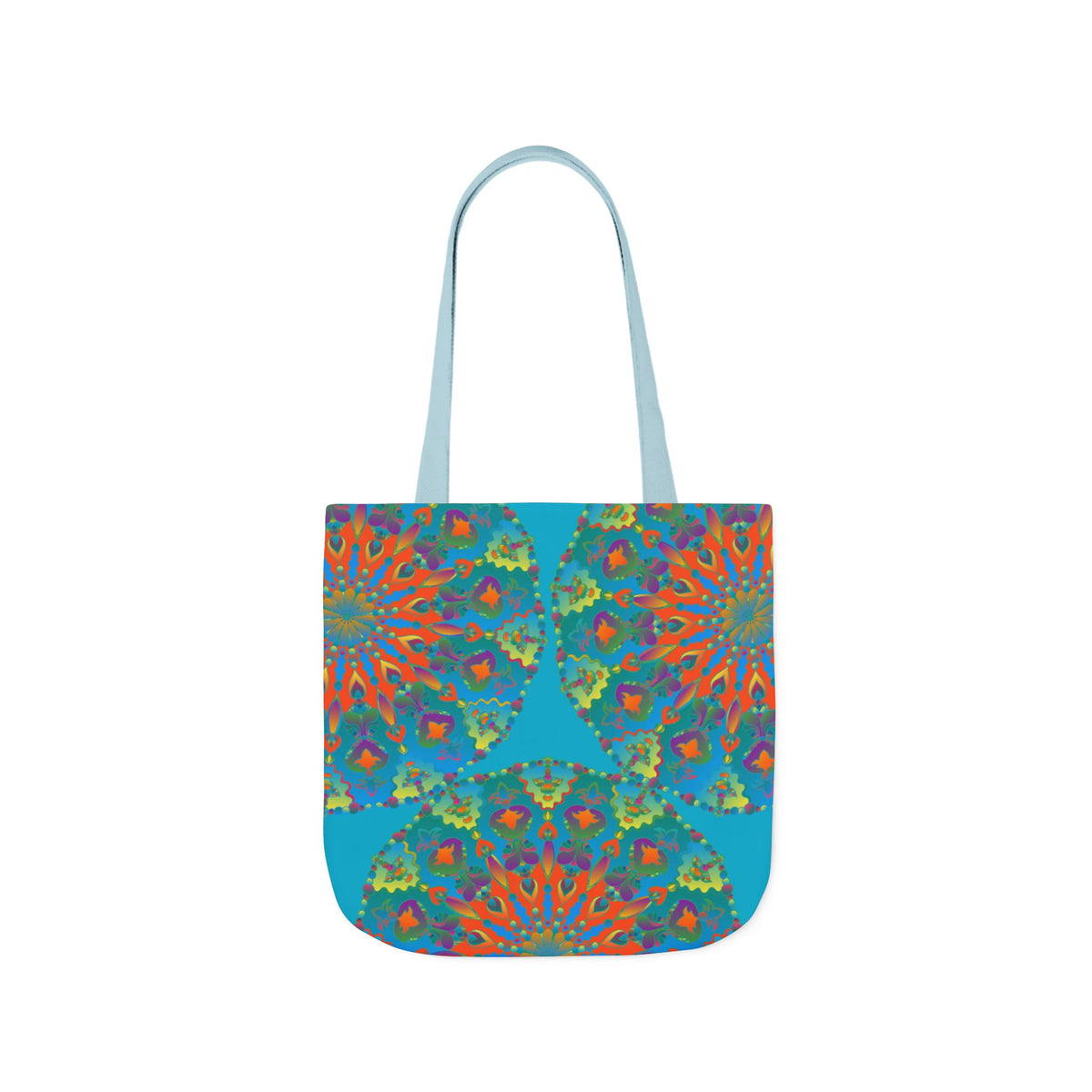 Canvas Tote Bag in Bright Tropical Colors for Summer Fun