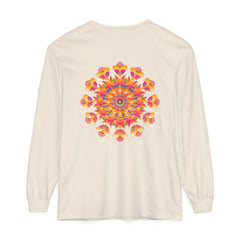 Colorful and intricate mandala design long sleeve t-shirt for all genders