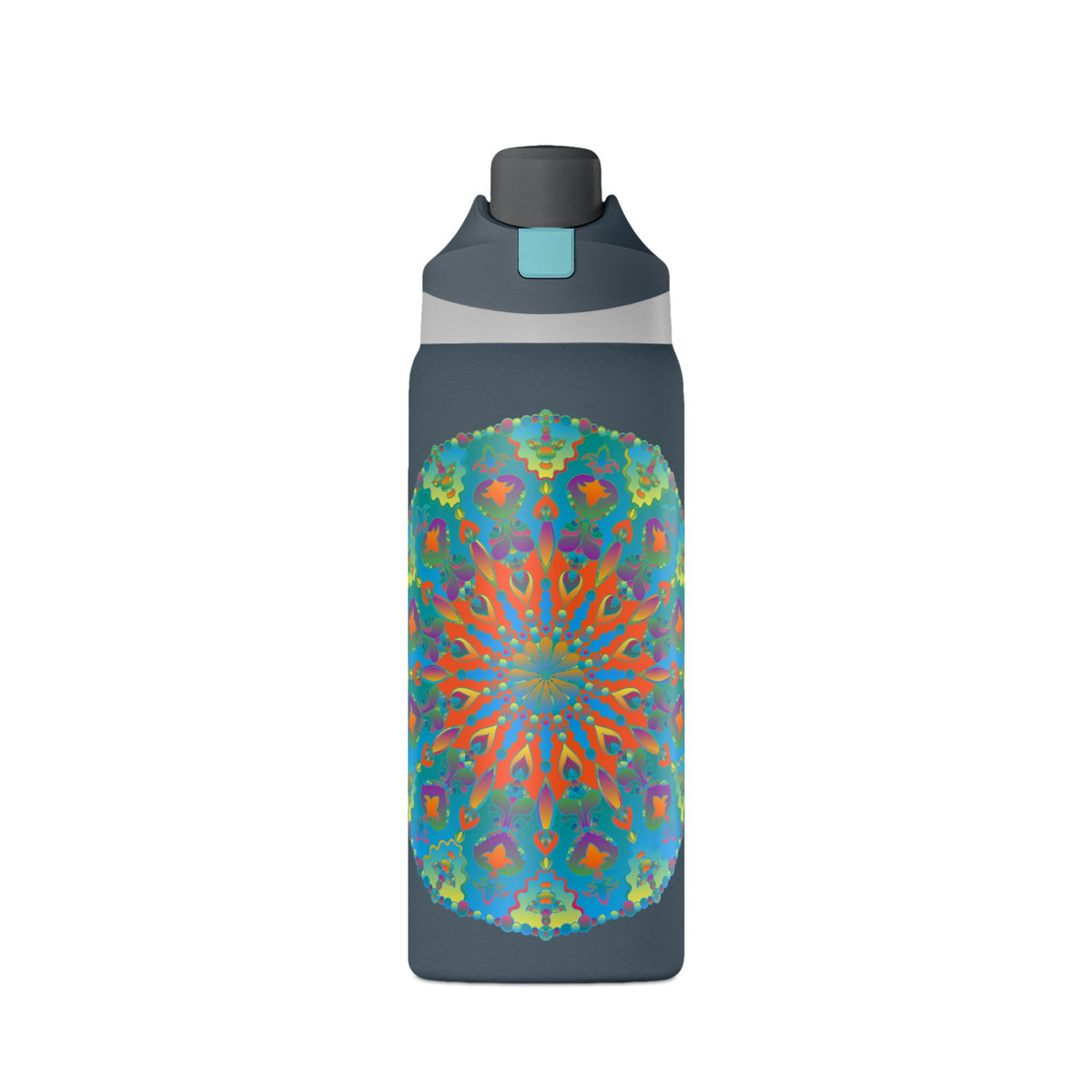 Borraccia termica da 32oz — Design mandala caleidoscopio colorato