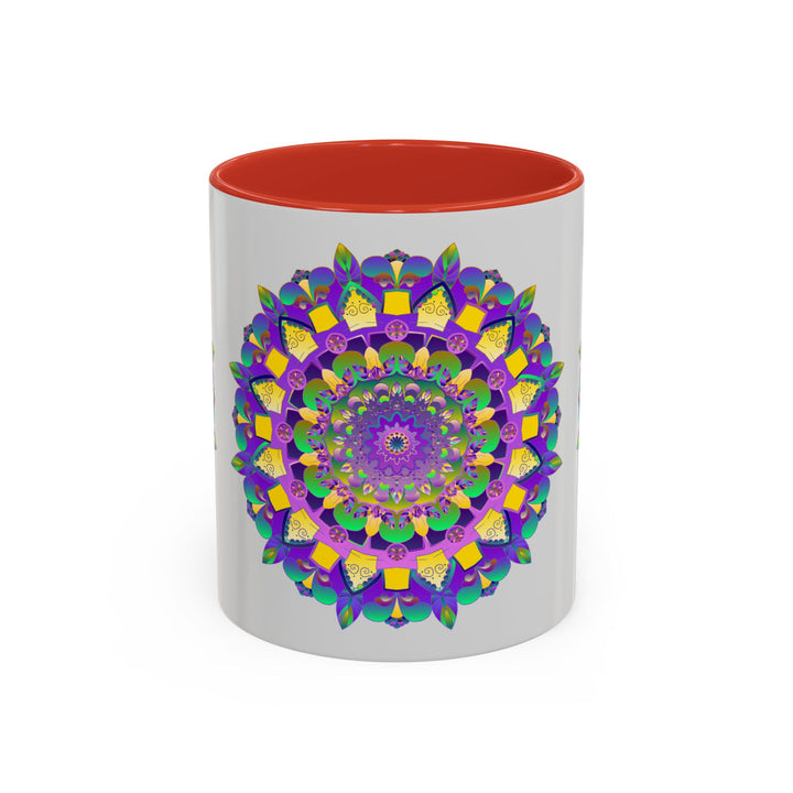 Large Ceramic Coffee Mug with Vibrant Mandala Pattern