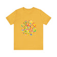 Vibrant and trippy psychedelic mandala tee with intricate and colorful design