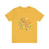 Vibrant and trippy psychedelic mandala tee with intricate and colorful design