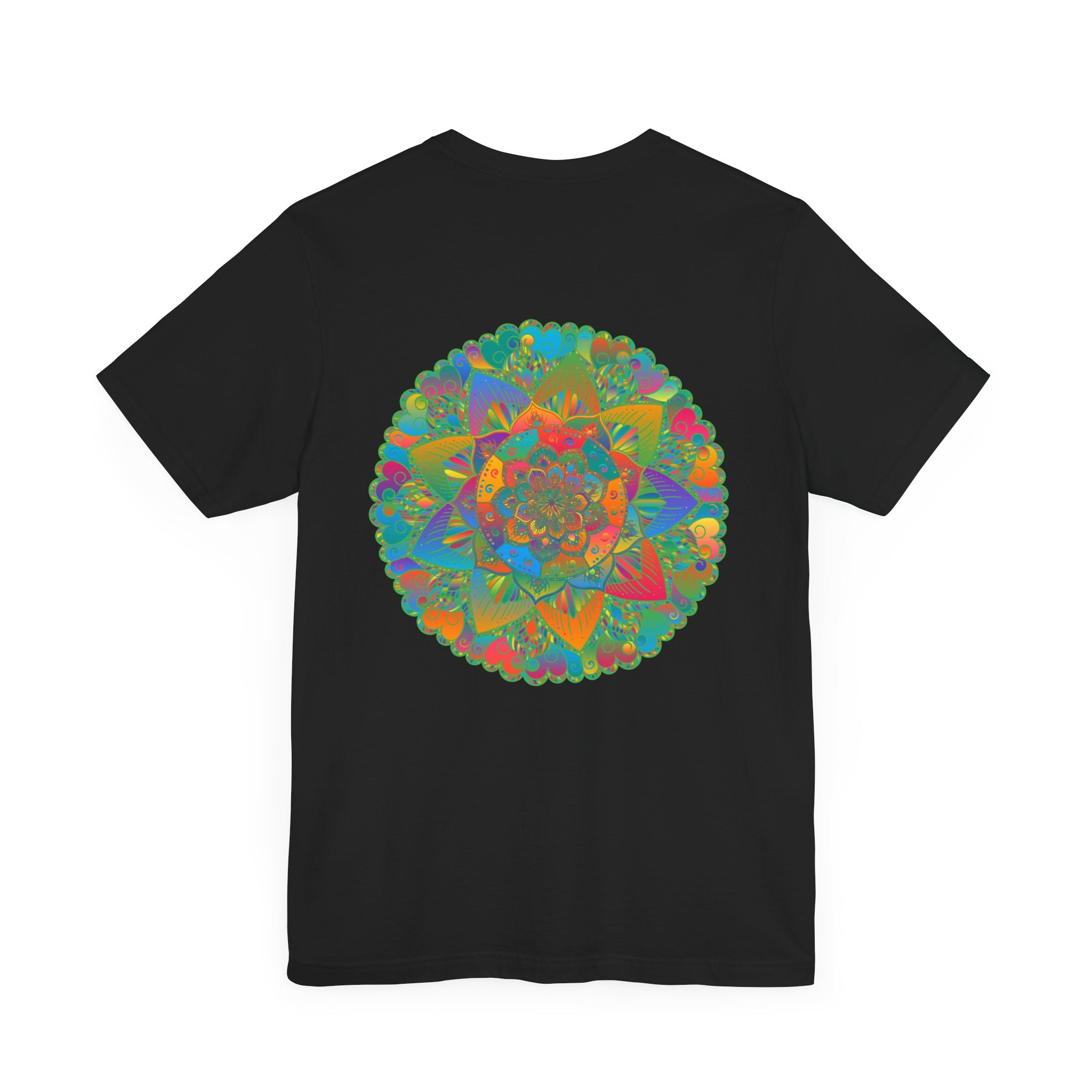 Vibrant Mandala T-Shirt featuring intricate design for spiritual peace & harmony