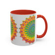  Colorful and intricate mandala art on a stylish cup