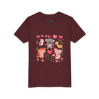 Entzückendes Animal Love Jugend T-Shirt, Süßes Kindershirt, Tier Grafik T-Shirt, Kindergeschenk, Geburtstags- oder Urlaubsoutfit 