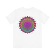 Vibrant Mandala Tee featuring intricate spiritual design for peace and harmony