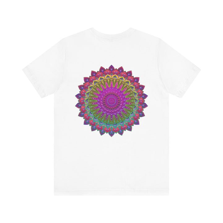 Vibrant Mandala Tee featuring intricate spiritual design for peace and harmony