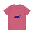 A whimsical and elegant black cat design on a soft, watercolor-inspired t-shirt