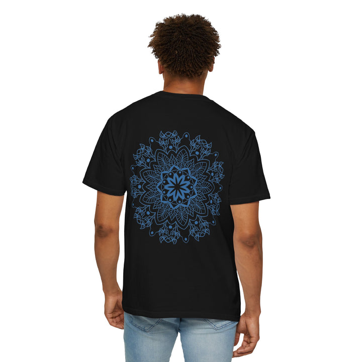 Handmade Mandala Art Tshirt - Unisex Garment-Dyed Tee in vibrant colors and intricate design, perfect for adding a bohemian touch to your wardrobe