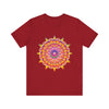 Vibrant Mandala Tee featuring colorful psychedelic art and intricate patterns