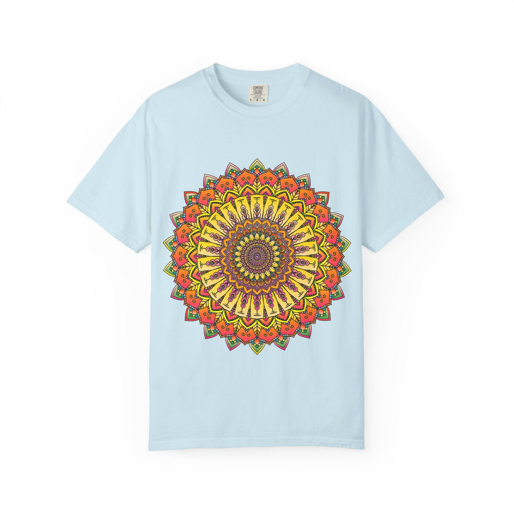 Sunburst Mandala T-Shirt — Vibrant Floral Boho Graphic Tee