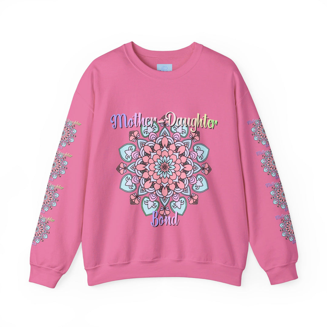 Cozy unisex crewneck sweatshirt featuring 'Mother-Daughter Bond' design, perfect birthday gift for mom