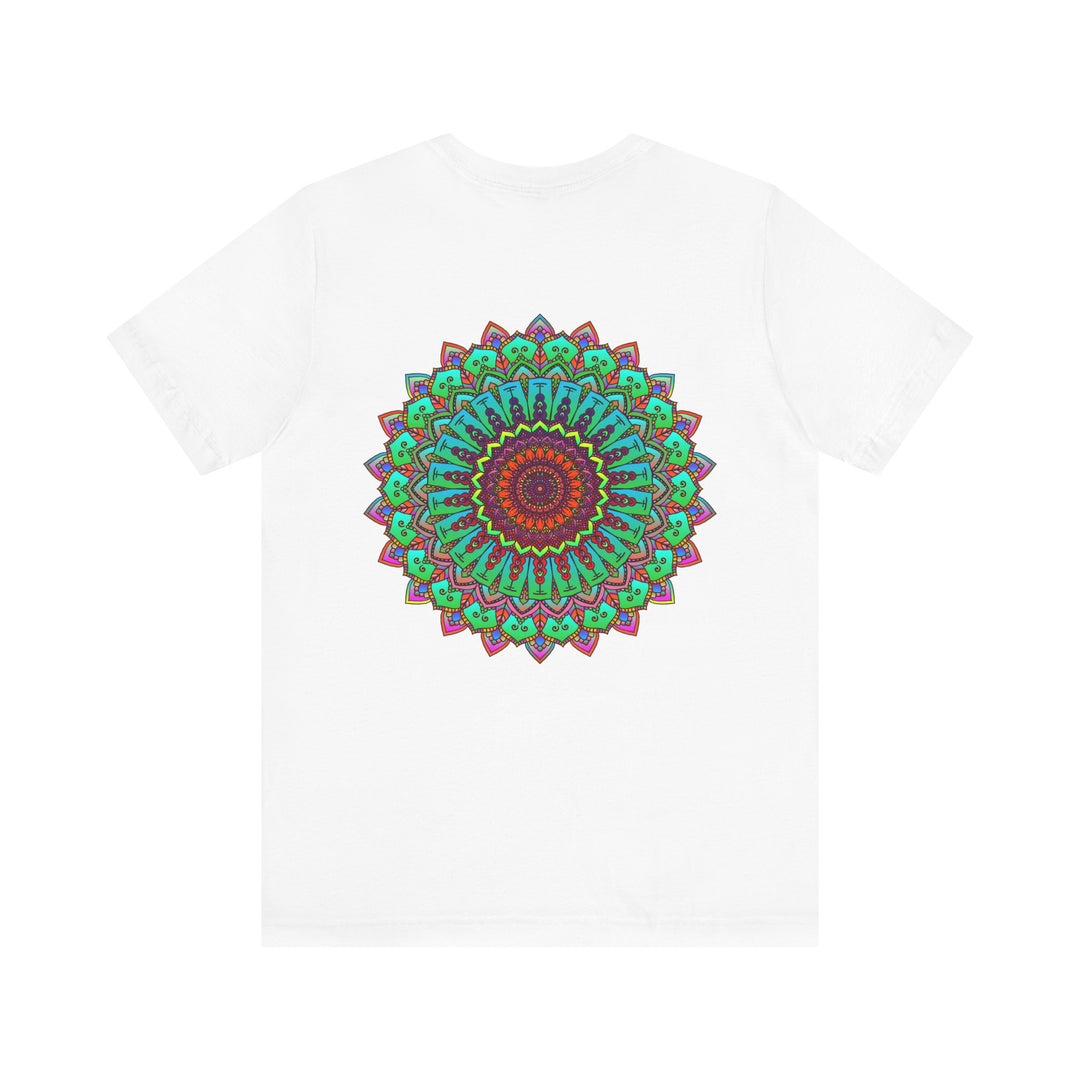 Beautiful and colorful Vibrant Mandala Tee promoting spiritual peace and harmony