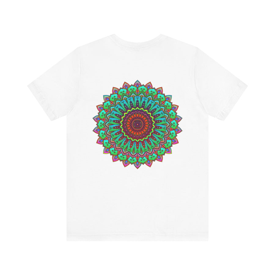 Beautiful and colorful Vibrant Mandala Tee promoting spiritual peace and harmony