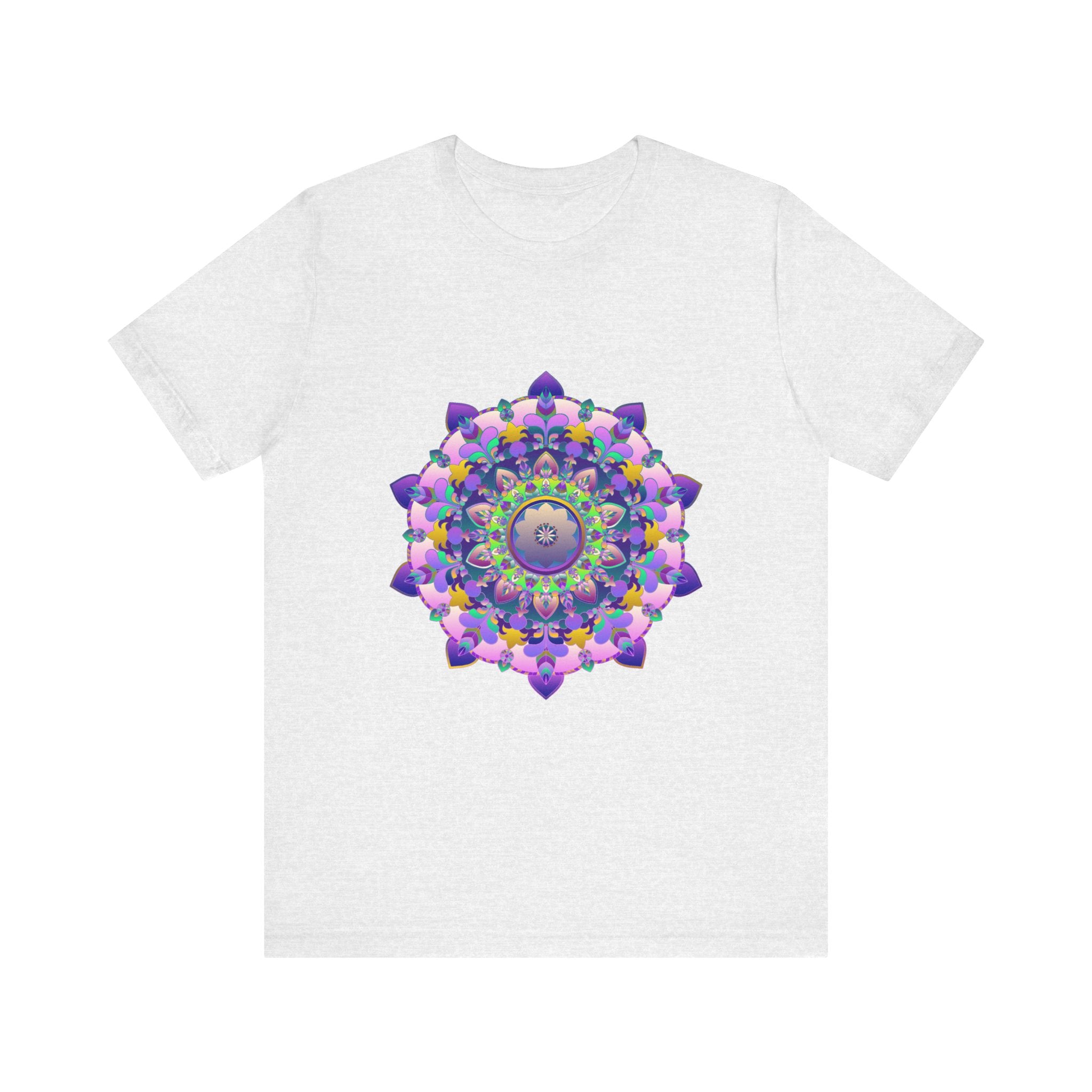 Vibrant Mandala Tee featuring intricate and colorful design, perfect for adding a pop of color to your wardrobe