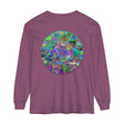Colorful and intricate mandala design long sleeve t-shirt, suitable for both men and women, available in various sizes