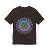 Vibrant Mandala Tee featuring a colorful and intricate design, perfect for adding a pop of artistic style to your wardrobe