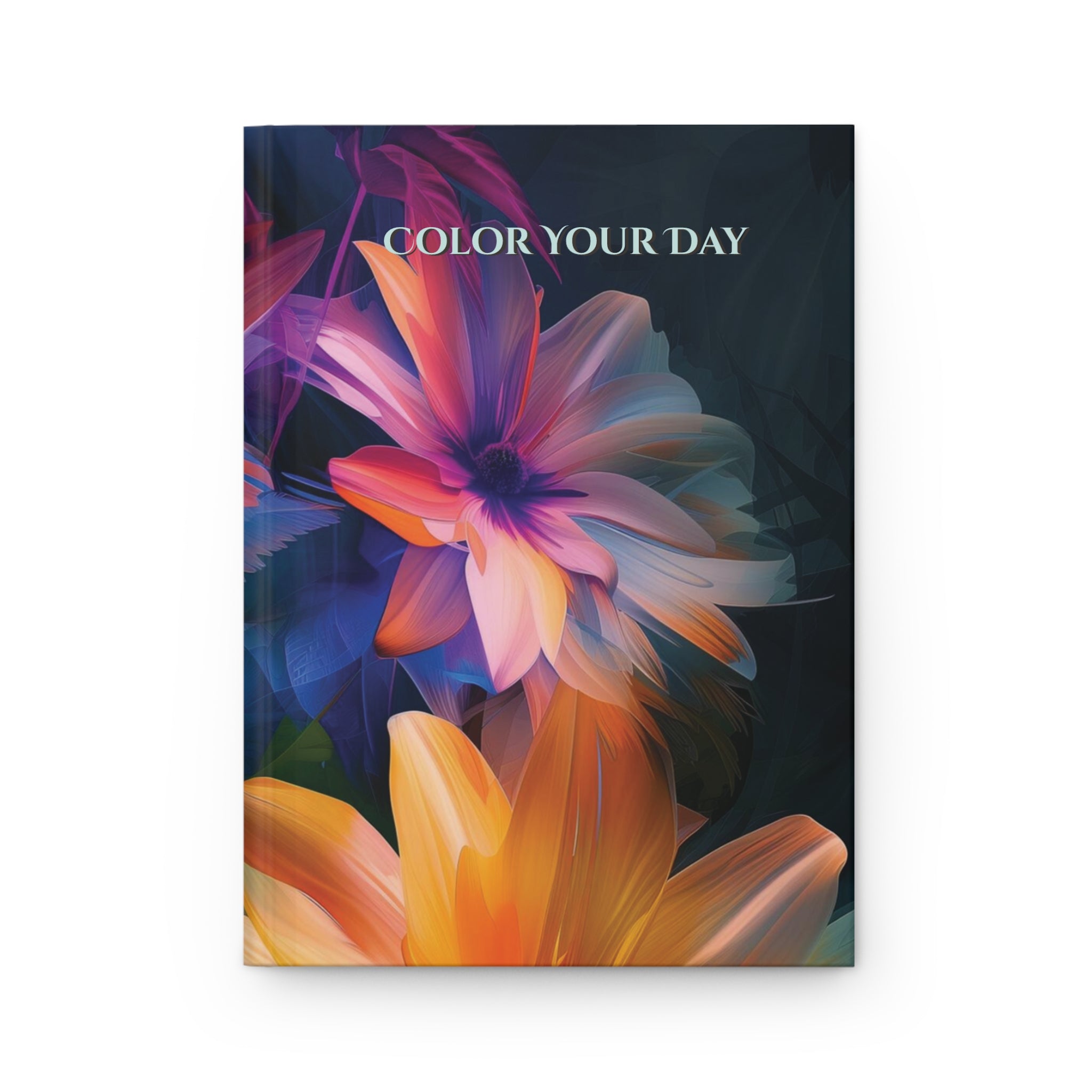 Deep Blue Floral Spiritual Journey Hardcover Journal