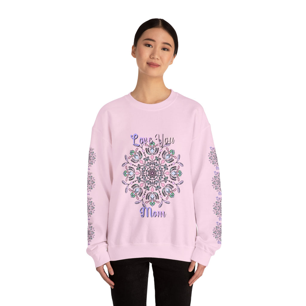 Felpa Mandala "Mamma Potente" in Morbide Tonalità Pastello