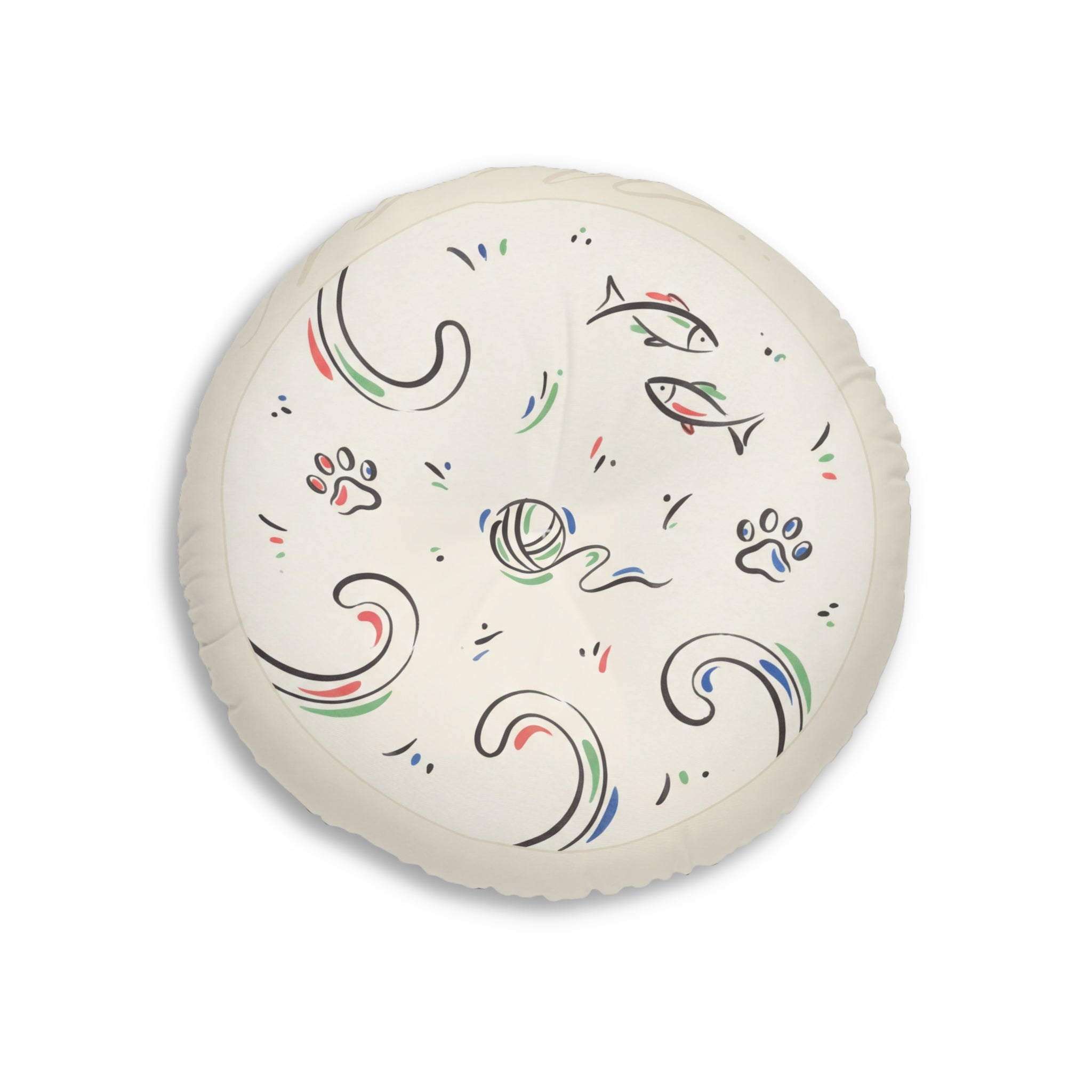 Cozy Crescent Cat Floor Pillow