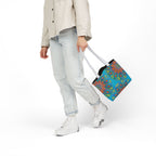 Canvas Tote Bag in Bright Tropical Colors for Summer Fun
