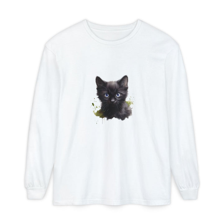 Mystische schwarze Katze – Langarm-T-Shirt