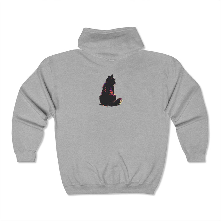 Black cat watercolor hoodie, perfect for cat lovers and art enthusiasts