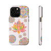 Light pink phone case with intricate mandala lotus flower design