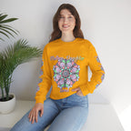 Felpa Girocollo Legame Madre-Figlia — Regalo di Famiglia Mandala Floreale