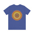 Colorful and intricate mandala design t-shirt promoting peace and harmony