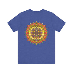 Colorful and intricate mandala design t-shirt promoting peace and harmony