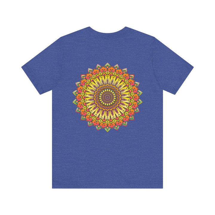 Colorful and intricate mandala design t-shirt promoting peace and harmony