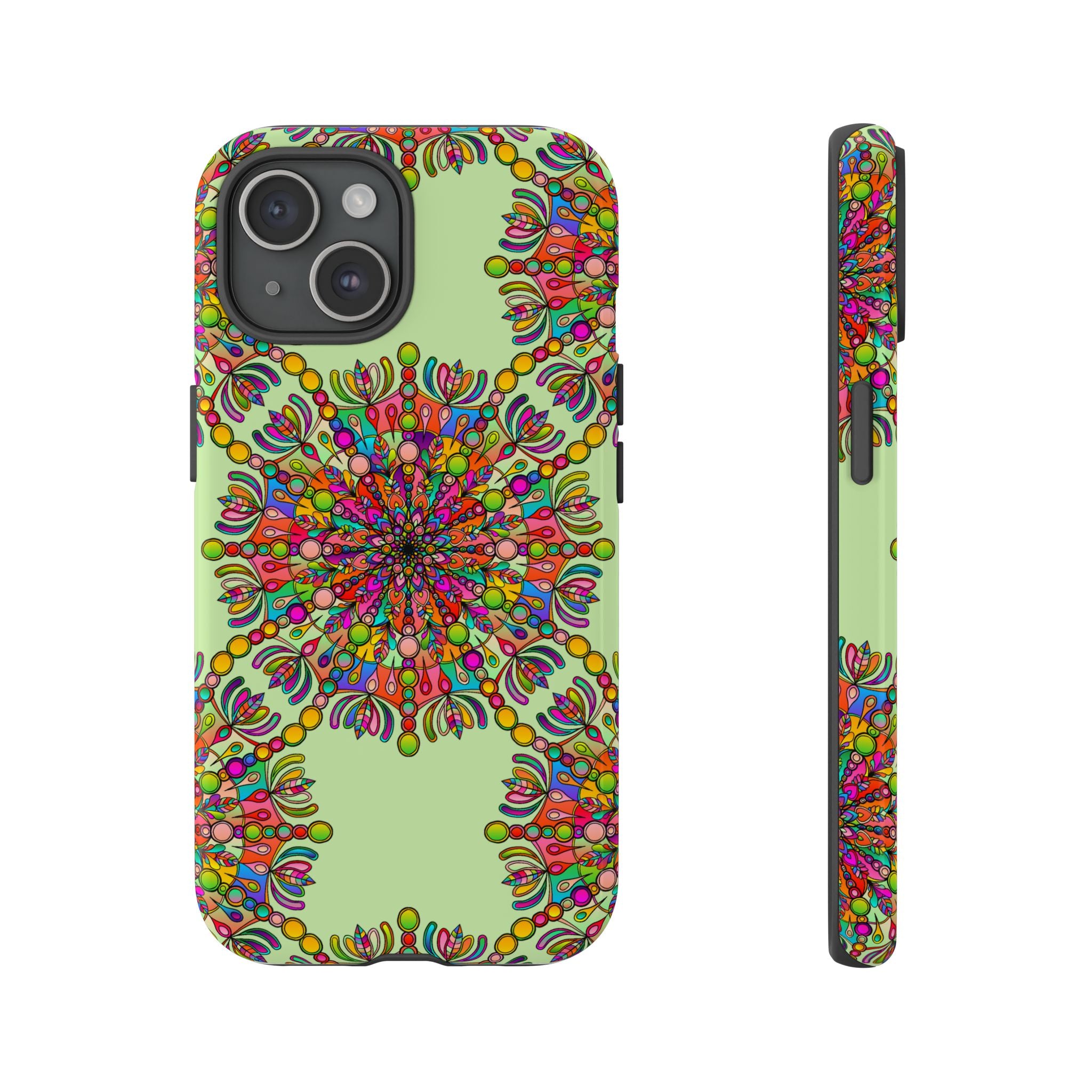 Custodia Vibrant Mandala per iPhone e Google Pixel | Custodie resistenti