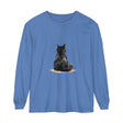 Black Cat Watercolor Unisex Long Sleeve T-Shirt featuring unique feline design