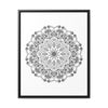 Handmade black and white mandala art on gallery canvas wraps