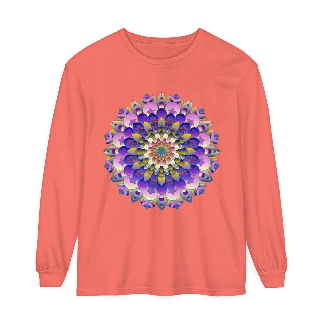 Colorful Mandala Long Sleeve T-Shirt - Psychedelic Art image 15