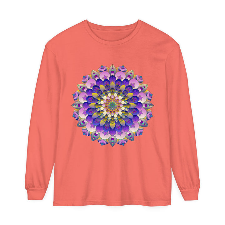 Colorful Mandala Long Sleeve T-Shirt - Psychedelic Art image 15