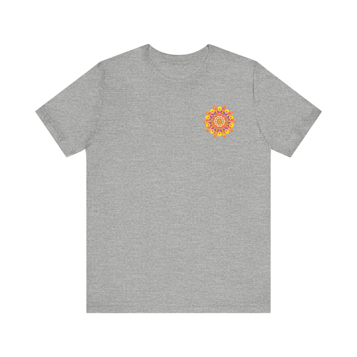 The Vibrant Mandala Tee, a symbol of mindfulness and positivity, inspiring inner serenity