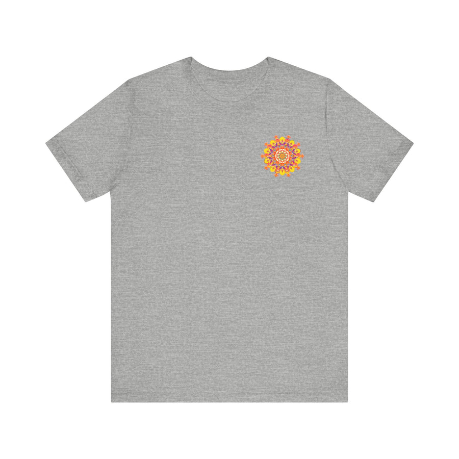 The Vibrant Mandala Tee, a symbol of mindfulness and positivity, inspiring inner serenity