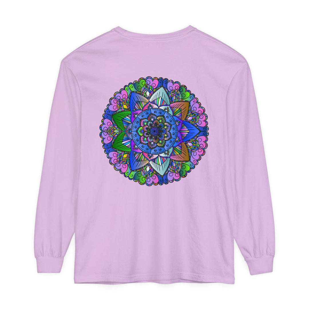 Colorful and intricate mandala design long sleeve t-shirt for all genders