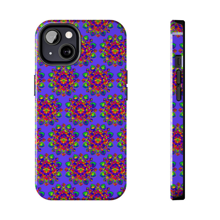 Tiled Hand Drawn Mandala Rainbow Phone Case - Standard alt text 63