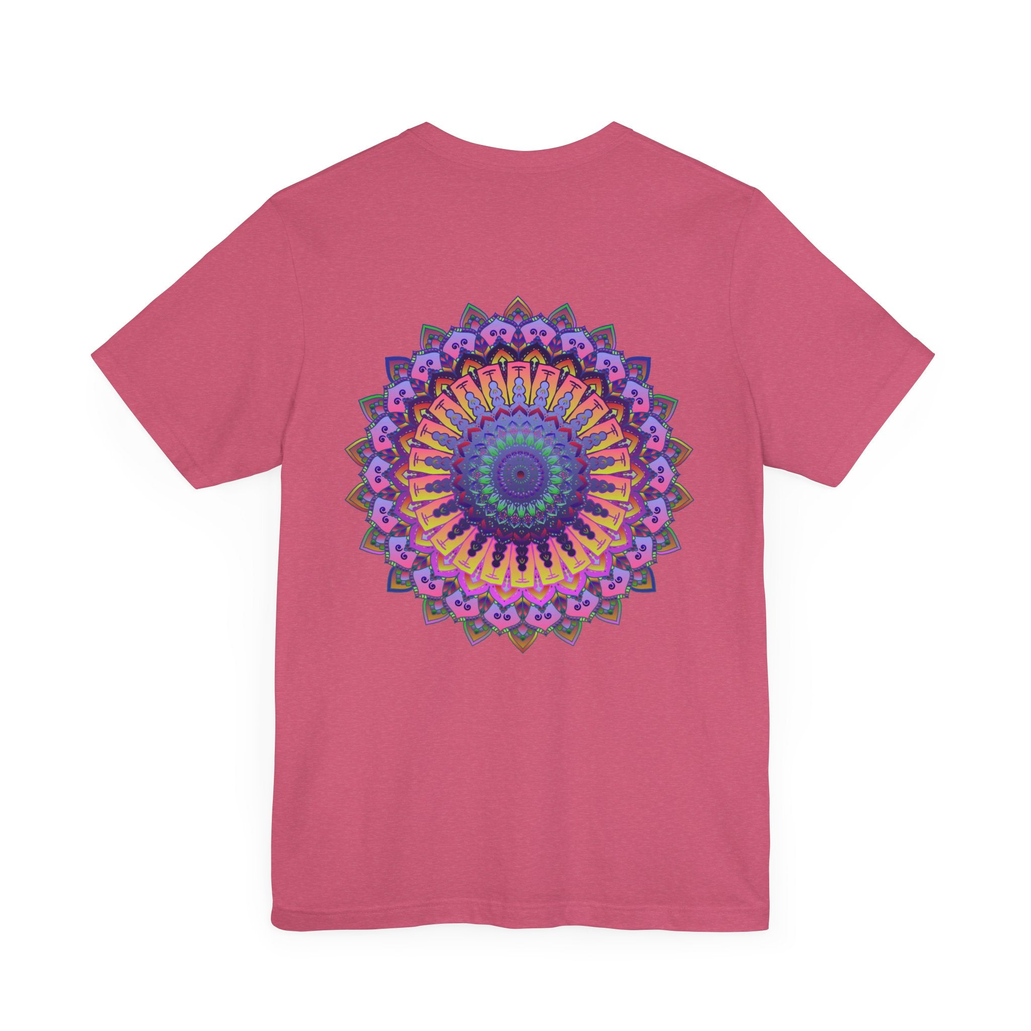 Vibrant Mandala T-Shirt featuring intricate design promoting spiritual peace and harmony, perfect for those seeking inner tranquility and positive energy