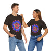 Vibrant and visually striking, this Colorful Mandala Geometric T-Shirt features a captivating design of intricate patterns and bold colors, making it a standout fashion statement