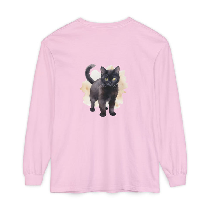 Black Cat Watercolor - Unisex Long Sleeve Tee