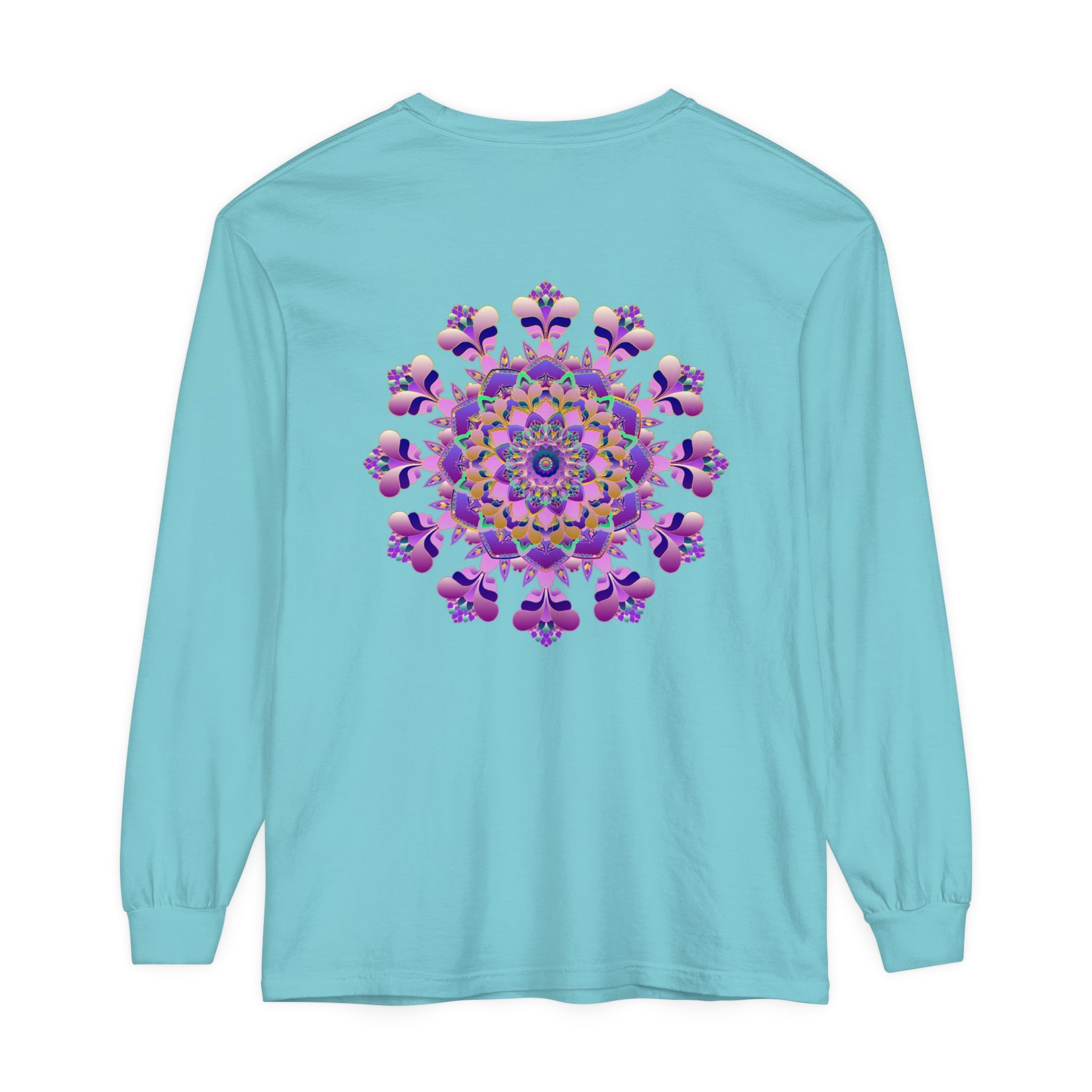 Intricate Mandala Long Sleeve T-Shirt - Unisex, featuring detailed mandala design